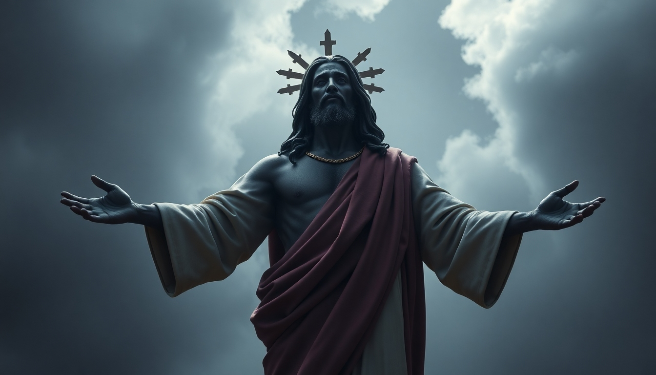 A photorealistic and spiritually evocative image representing the Carnivore Found Me concept. The scene should depict a serene, ancient landscape, possibly the Garden of Eden, bathed in golden sunlight. A central figure, Adam or Eve-like but gender-neutral, stands peacefully with their hands open, radiating a gentle, warm light. The environment includes lush greenery juxtaposed with a pristine, clear river. Subtle sound waves emanate from the figure, visualized as soft, glowing patterns. The color palette leans towards earthy tones with highlights of gold and celestial blue. The camera angle should be a medium shot, focusing on the figure's peaceful expression and the harmonious balance of nature around them. Textural details should emphasize the natural elements like flowing water, plant leaves and light. 8K resolution, hyperrealistic rendering, golden hour lighting.