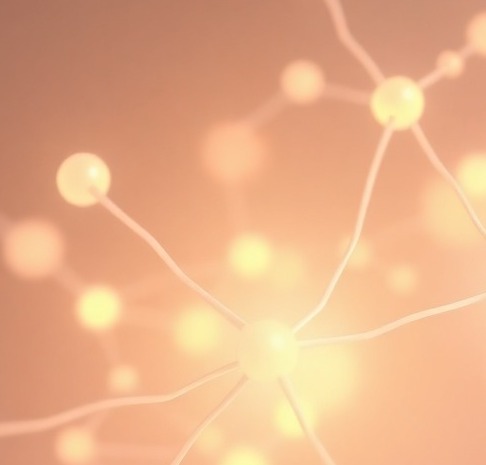 Create a stylized image in 4K resolution, depicting interconnected nodes or neural pathways glowing softly with a calming light. The color palette should be composed of soothing pastels with subtle gold accents.  The image should have a clean, almost minimalist style, conveying a feeling of interconnectedness and inner peace. The image should evoke a sense of calm and focus, similar to the style of digital art used in meditation apps. The overall mood should be one of serenity and well-being, reflecting the transformative power of affirmations.