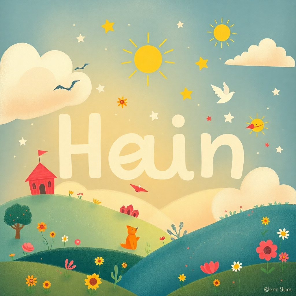 Create an image depicting a child's name subtly woven into a dreamscape filled with symbols of their aspirations. The color palette should be soft and personalized, reflecting the child's personality. The style should be whimsical and dreamlike, capturing the essence of custom-tailored affirmations.