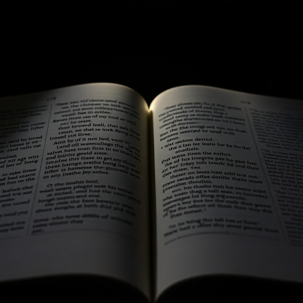 Open KJV Bible with light emanating from the verses. Focus on the typography and the feeling of hope and inspiration. Style: Clean and modern. 4K resolution.