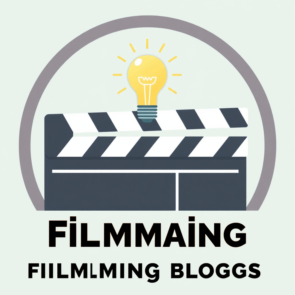 A stylized image featuring a clapperboard with a lightbulb illuminating it. The clapperboard represents the start of a creative process, and the lightbulb symbolizes inspiration. Use a color palette of warm, inviting colors to convey creativity and excitement. The style is clean and modern, resembling graphics from filmmaking blogs.
