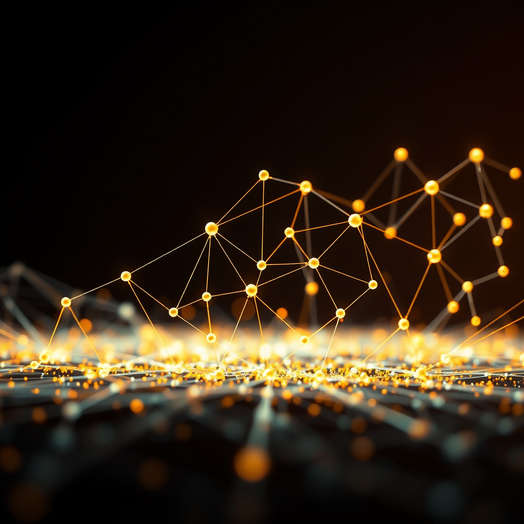 A visually engaging representation of a learning process, showing nodes connecting and forming a network, resembling the growth of knowledge within an AI. Warm lighting, high detail. 4K resolution.