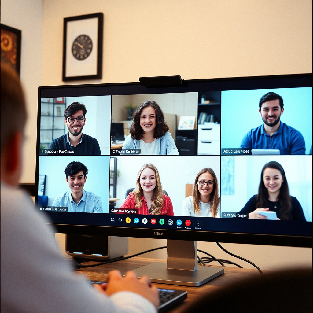 A visually rich image representing a central hub connecting various aspects of French learning. Imagine a stylized, glowing Eiffel Tower at the center, with radiating lines connecting it to icons representing online classes, conversation groups, homework assignments, DELF exam preparation materials, and French cultural artifacts (e.g., a croissant, a beret). Use a vibrant color palette and a dynamic composition to convey the idea of a comprehensive learning experience.