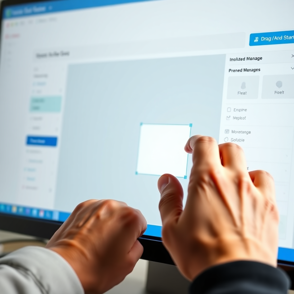 Drag and drop editor interface