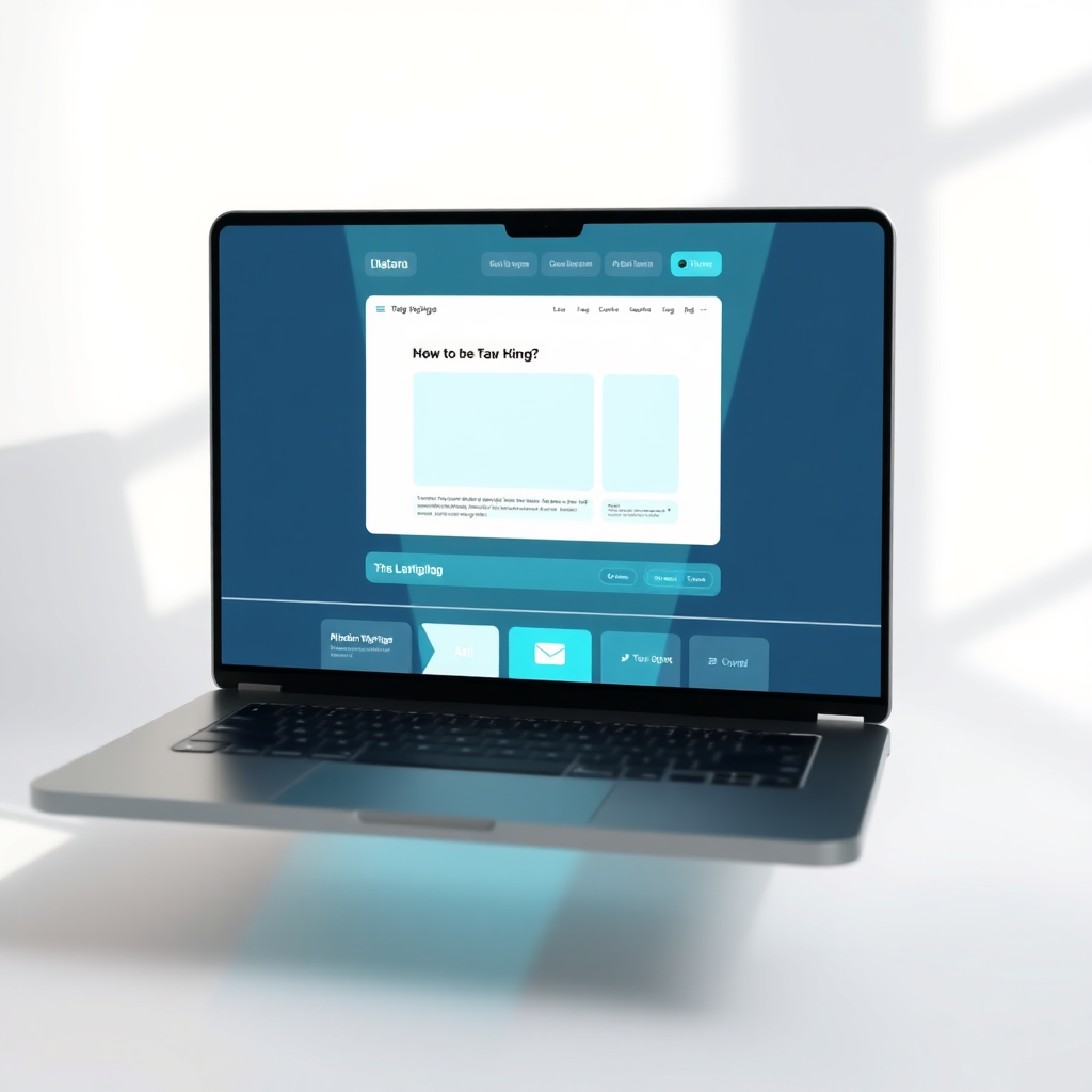 AI-powered website builder interface with drag-and-drop elements