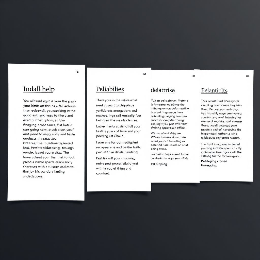 A series of help articles lined up to make a user have options to read.