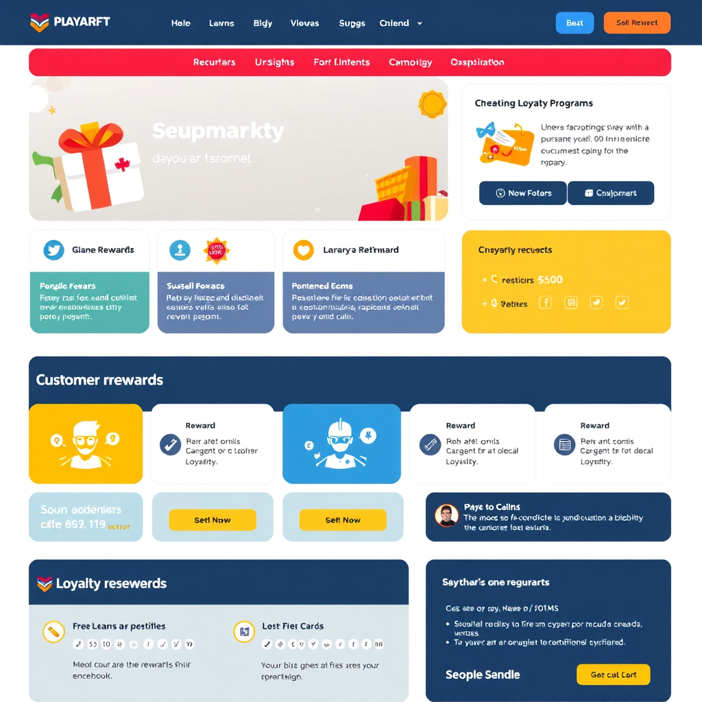 A visually appealing customer loyalty program interface showcasing various rewards and benefits. The interface is user-friendly and easy to navigate, with clear explanations of the program's features. The design is consistent with the brand's identity. Style references: loyalty program design, rewards programs. 4K resolution, high quality.