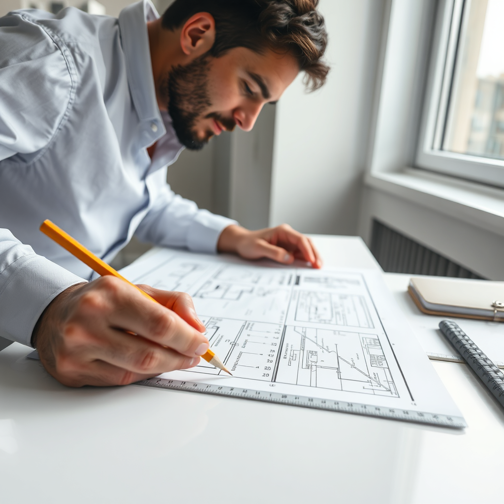 Luxury Architectural Design Sketch and Structure