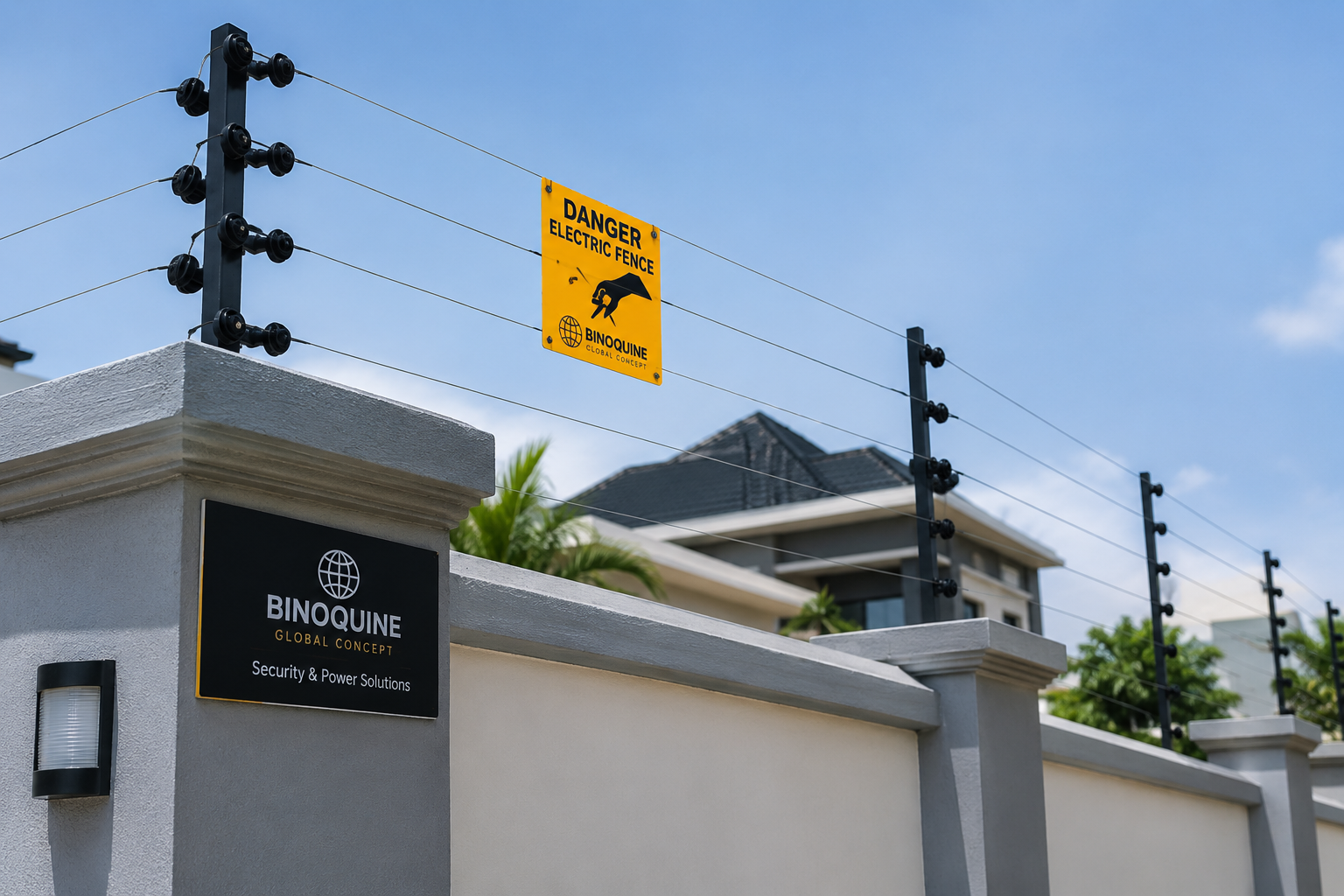 Perimeter Electric Fence Security Setup