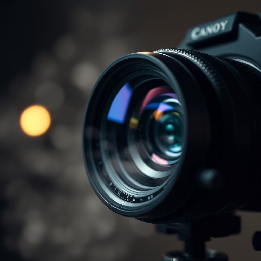 Cinematic lens in studio