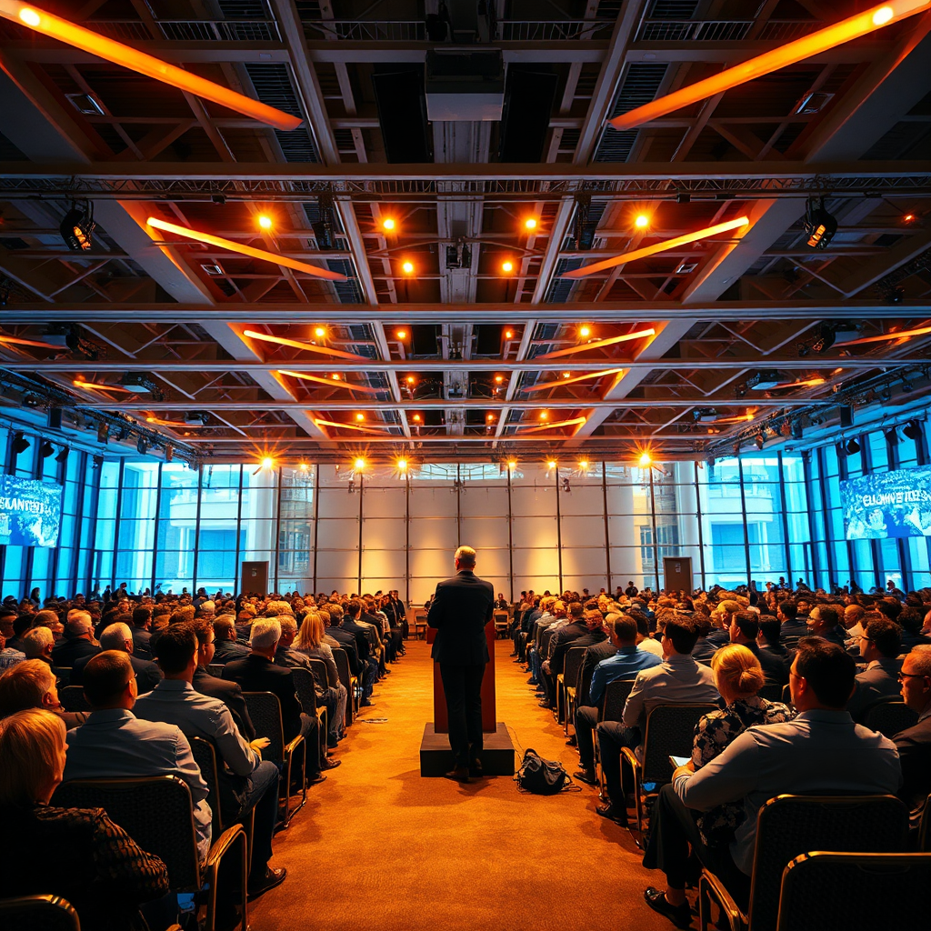 Conference audience and speaker