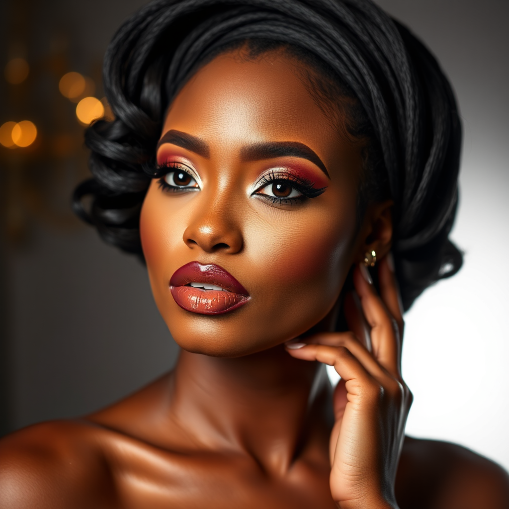 Professional Nigerian glam makeup hero