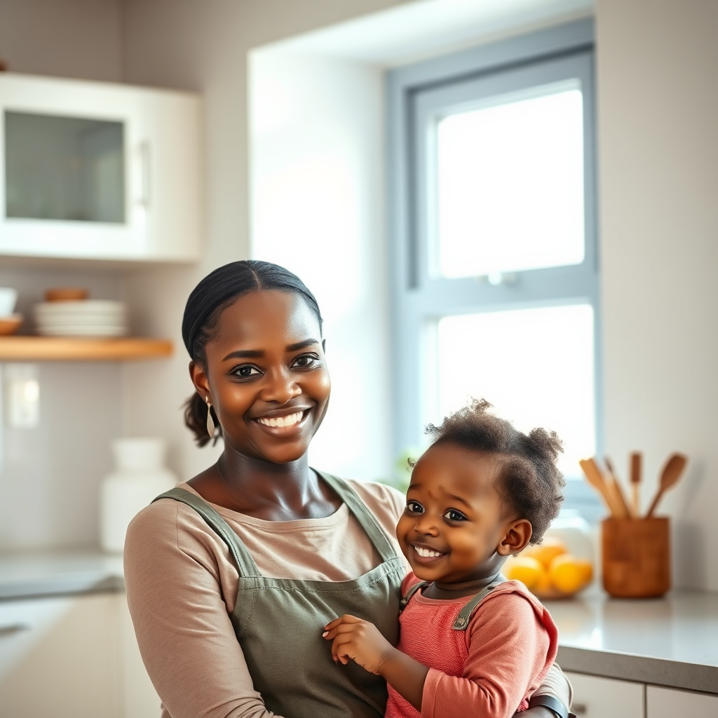 Elegant Nigerian home with a caregiver