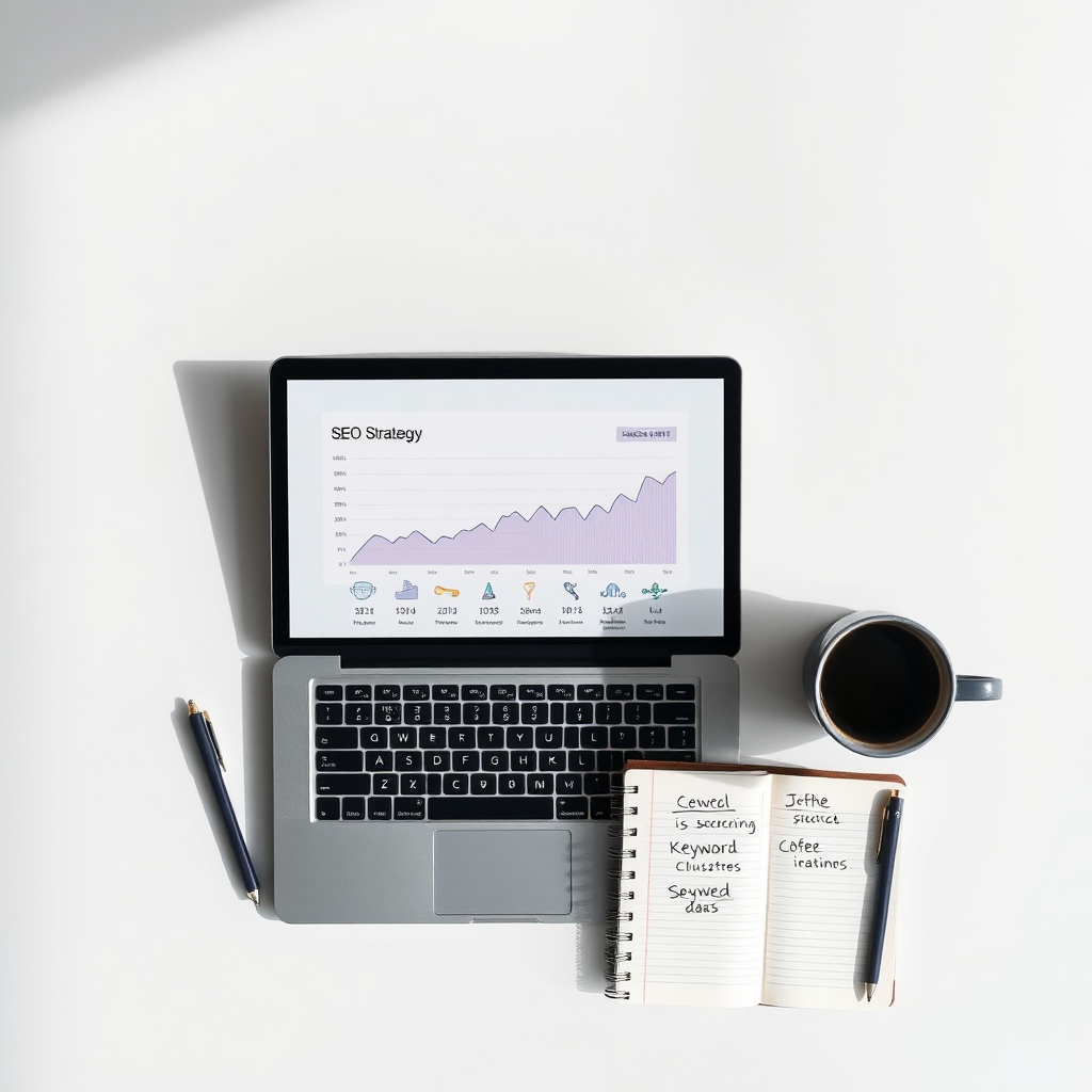 SEO planning workspace with analytics