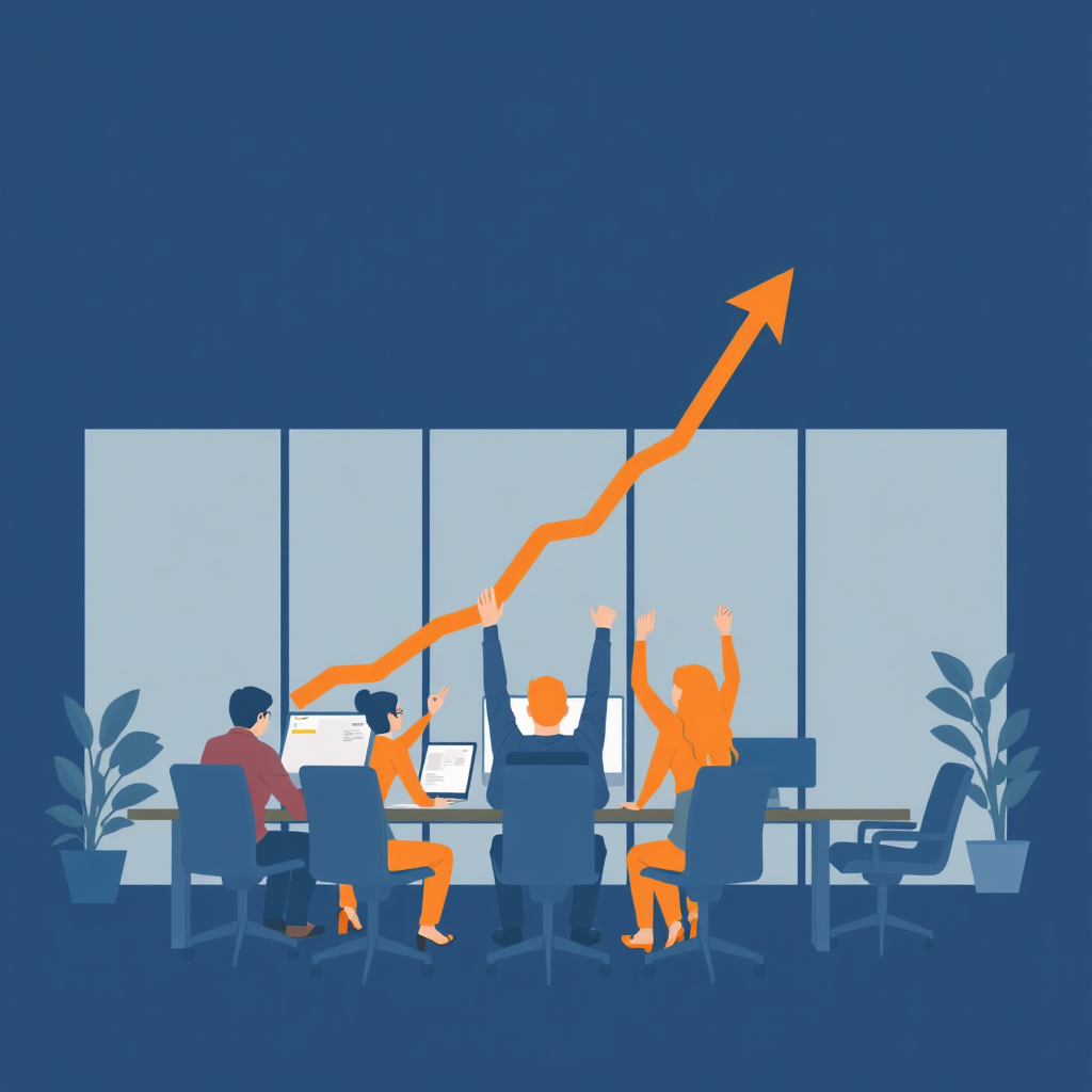Growth and success illustration