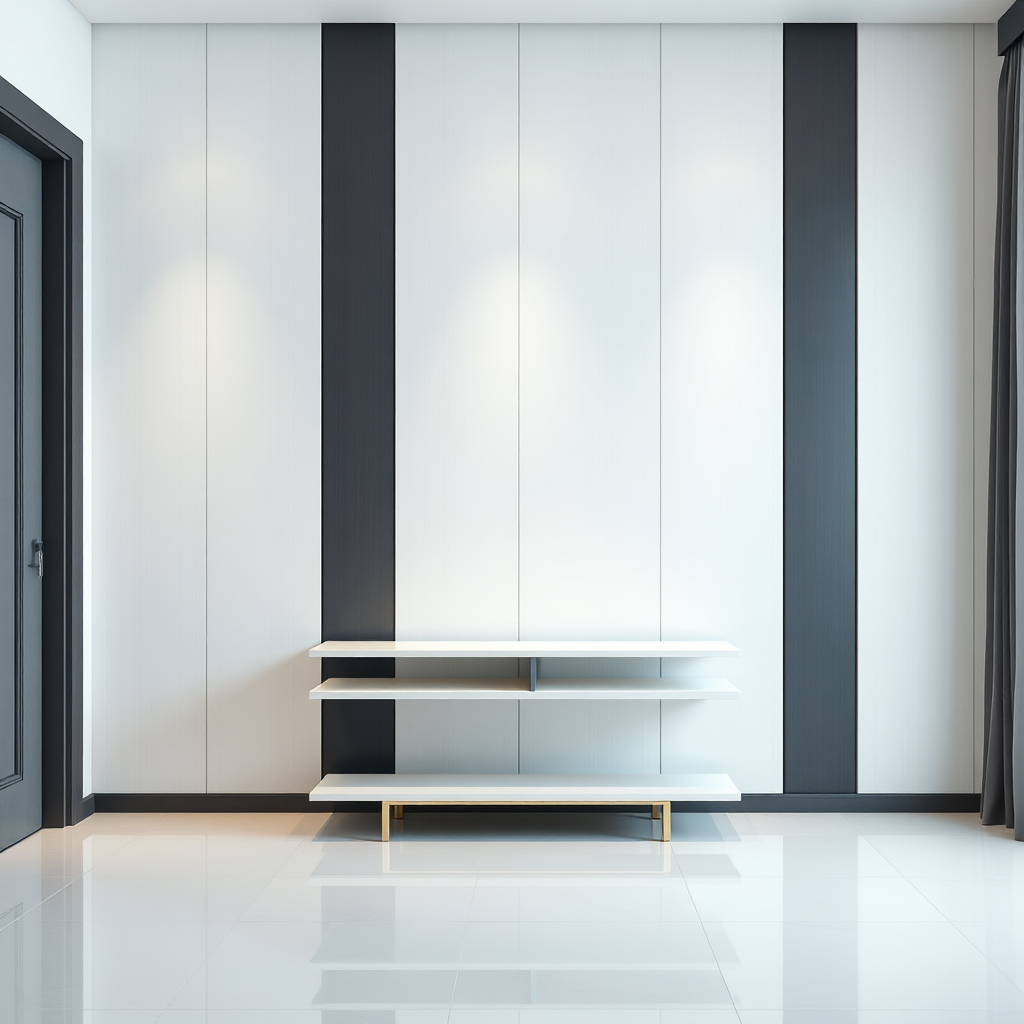 Washable PVC wall panels installed in a modern interior