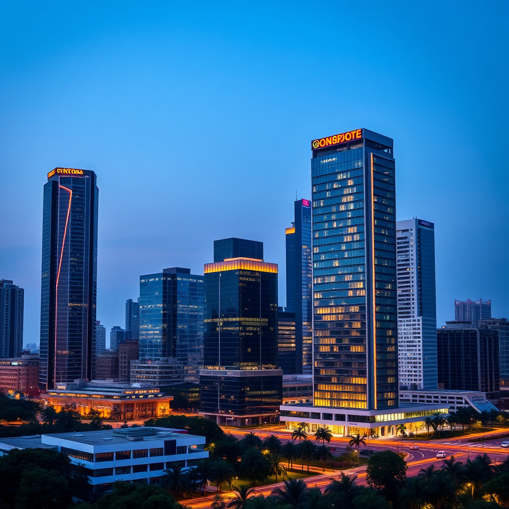 Premium Lagos commercial skyline