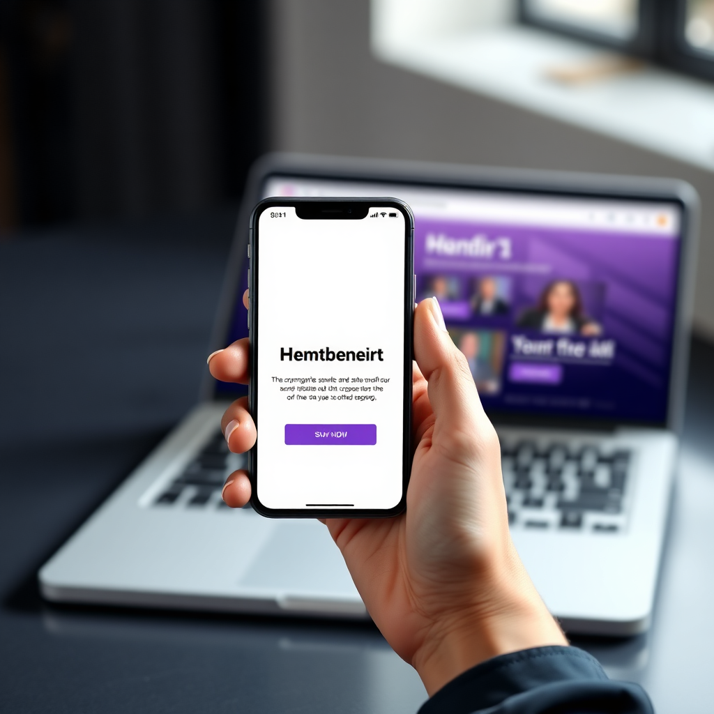 Mobile-first website shown on a smartphone