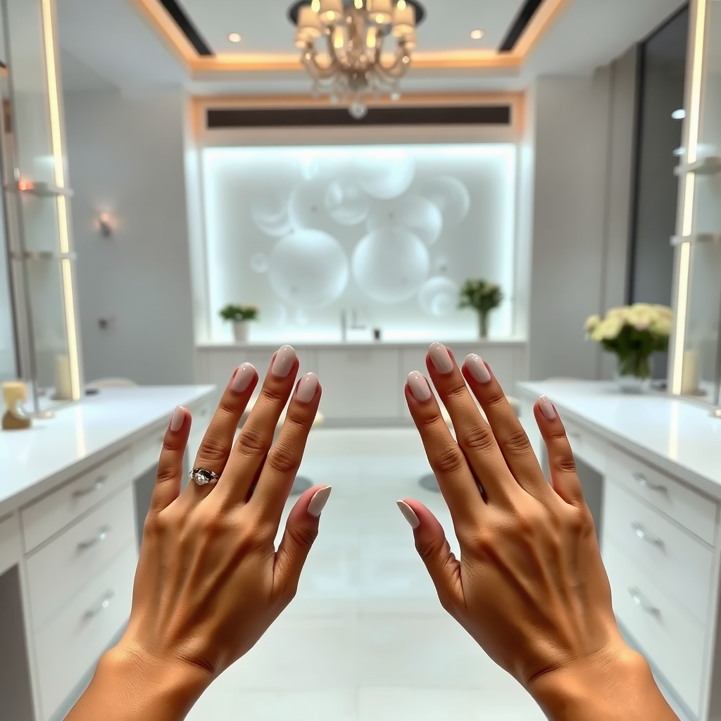 Elegant manicure setup
