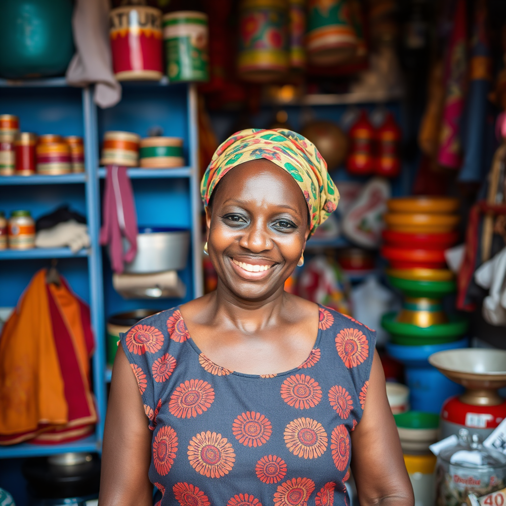 Woman entrepreneur at her shop