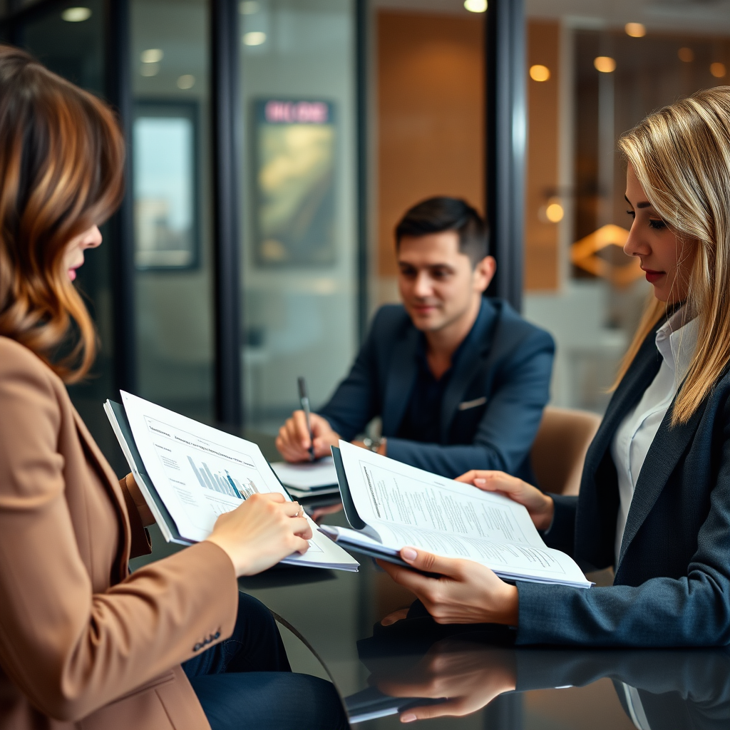 Marketing strategy session in a modern boardroom
