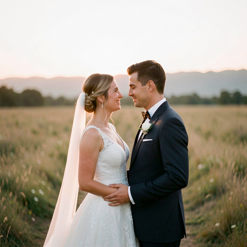Wedding intimate moment