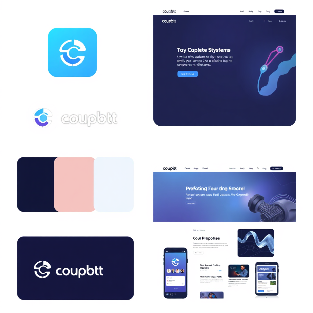 Branding and website design project mockup