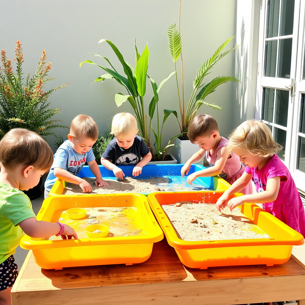 Outdoor sensory play