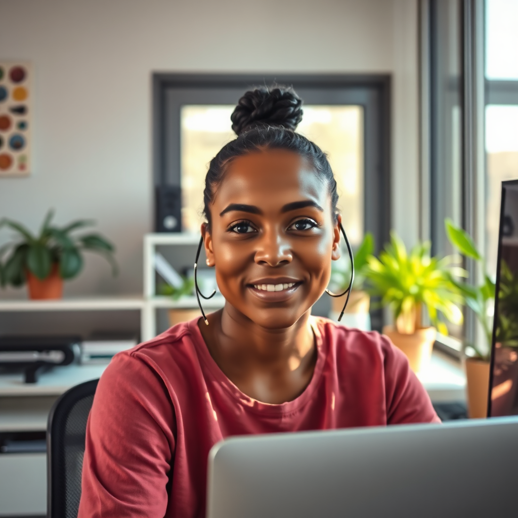 Portrait in a modern workspace