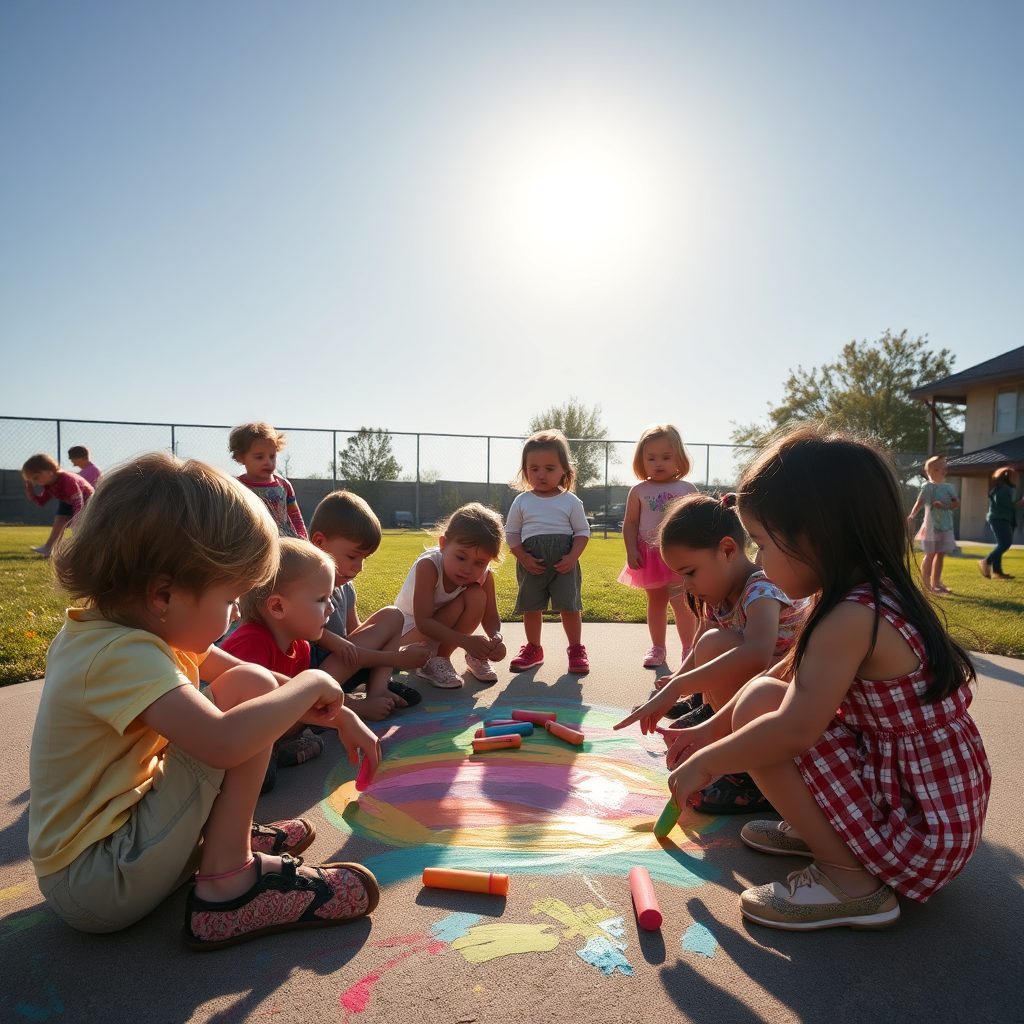 Outdoor chalk play