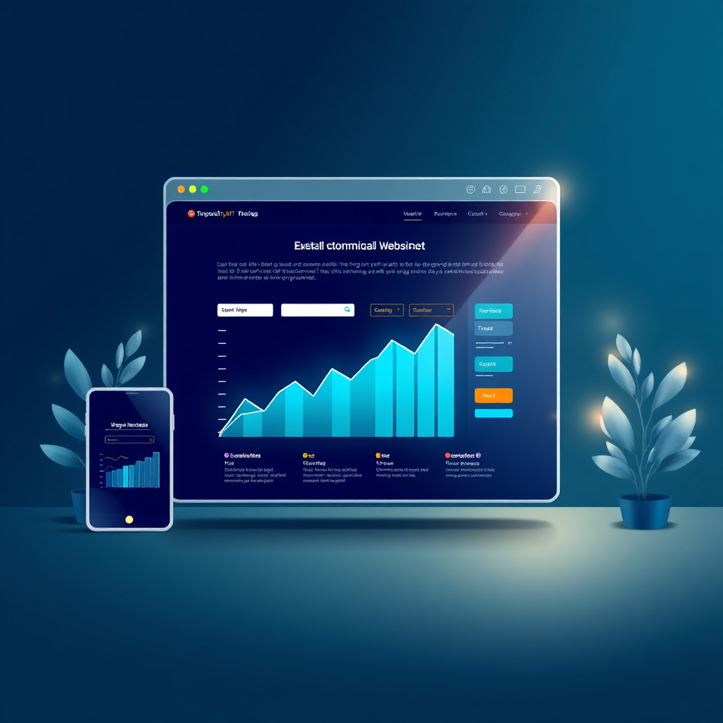 Illustration of a thriving website, representing growth