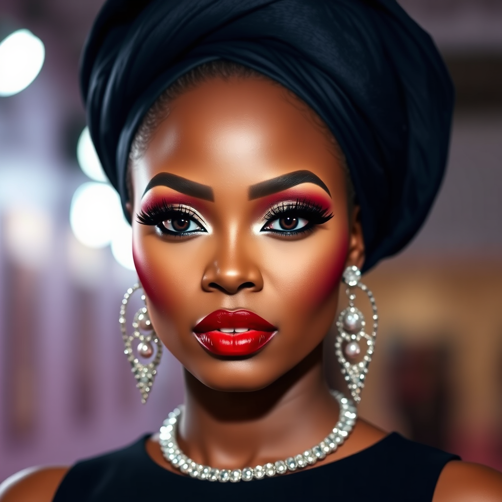 Glam makeup for red carpet