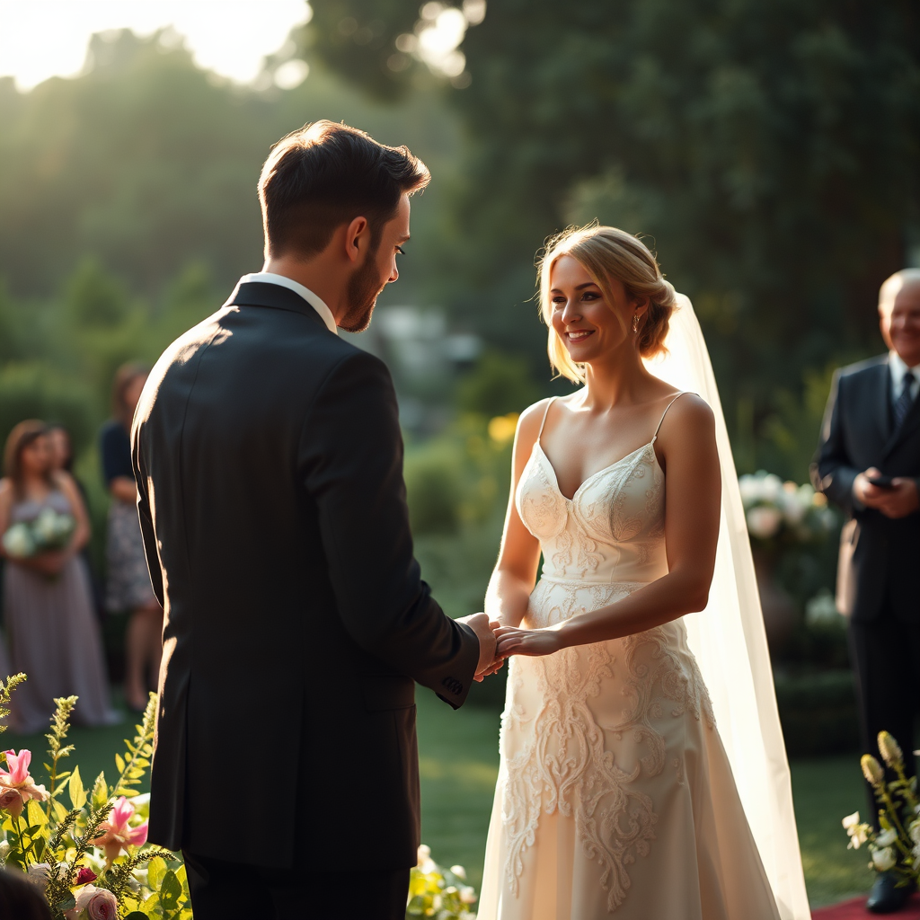 Intimate garden ceremony