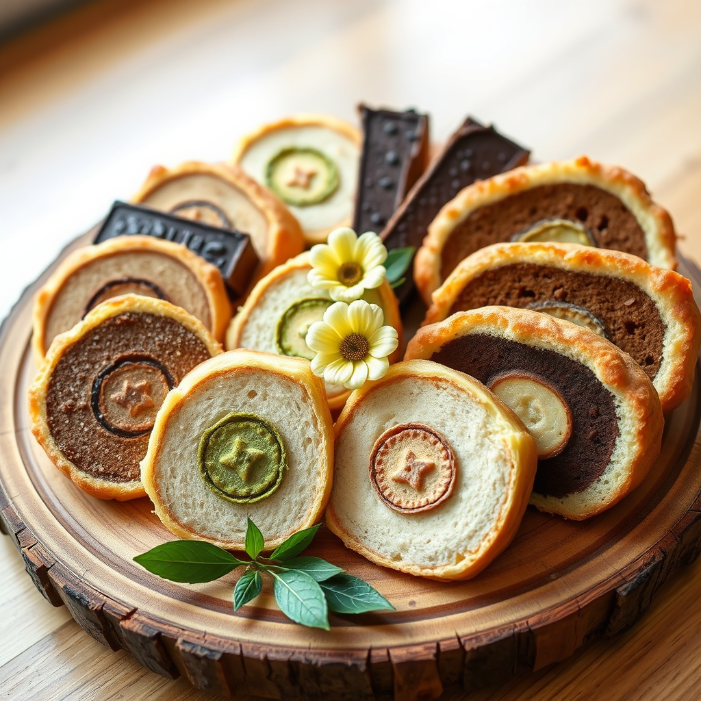 Assorted Baumkuchen Slices