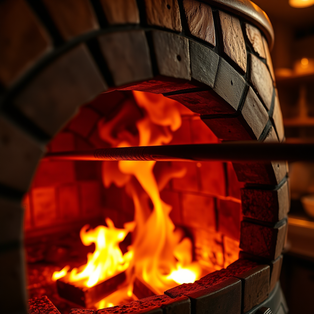 Glowing German Baumkuchen Flames