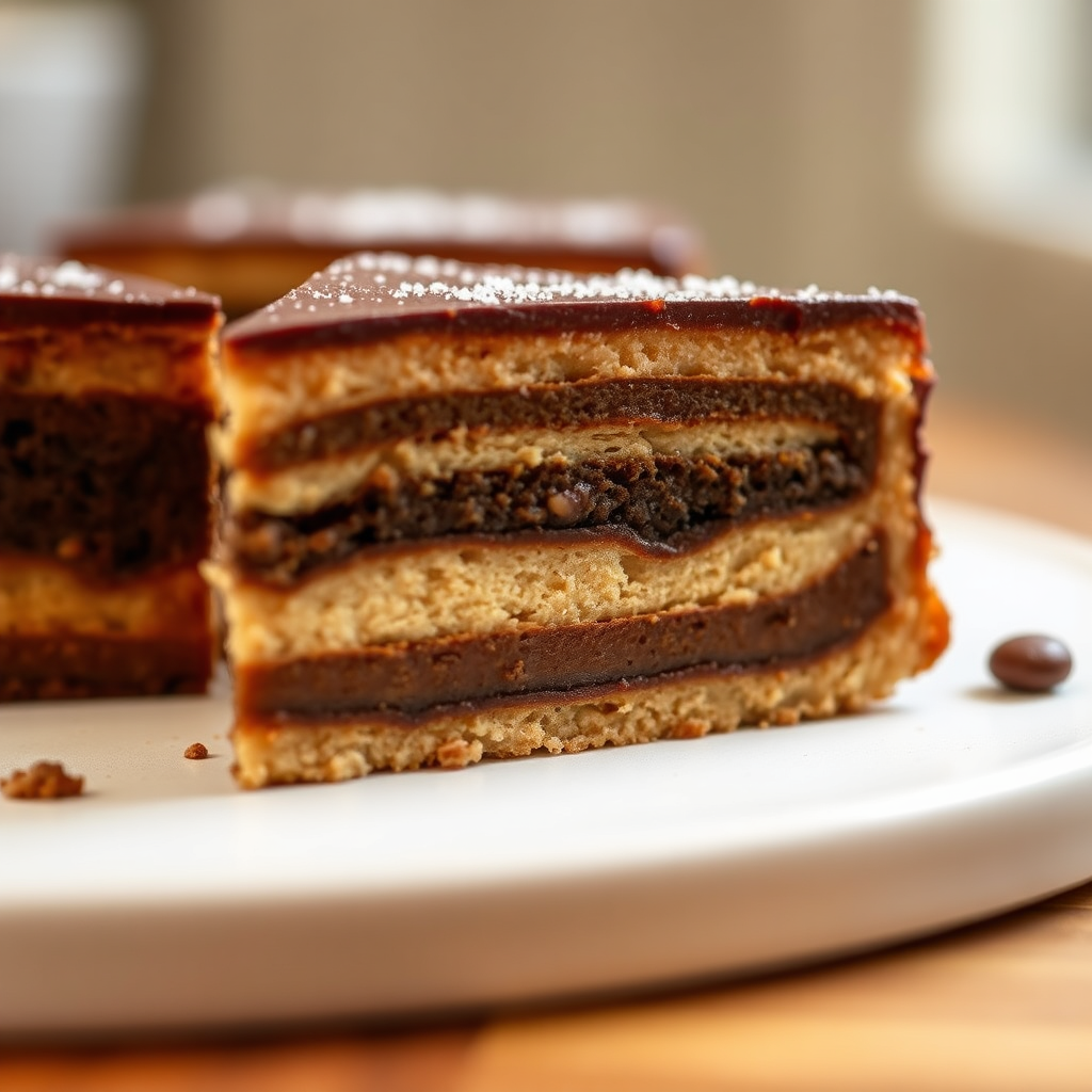 Kona Coffee Baumkuchen Slice