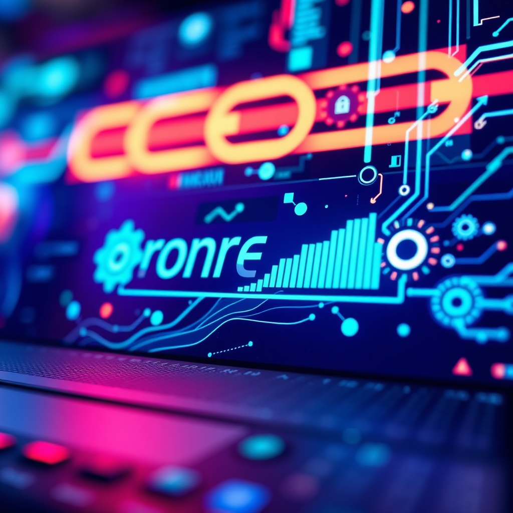 Create an image showing a progress bar or a loading screen with a dynamic design, symbolizing continuous improvement and updates. Include elements such as spinning gears, flowing data streams, and futuristic graphics. Focus on conveying a sense of progress and innovation. Use bright, energetic lighting to create a dynamic atmosphere. The color palette should be modern and vibrant, with a mix of blues, greens, and purples. Capture the scene from a close-up angle to highlight the dynamic elements. The environment should be a stylized digital interface.