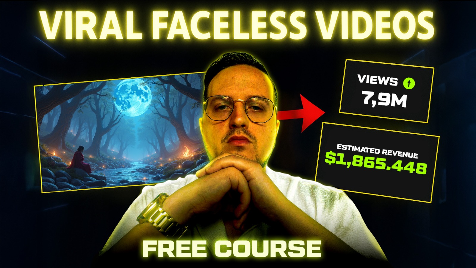 A 3D rendered image of a digital website with thumbnails displayed and floating geometric shapes and data visualizations showcasing user engagement. Colors are bright, with soft lighting to give it a modern and technical aesthetic.