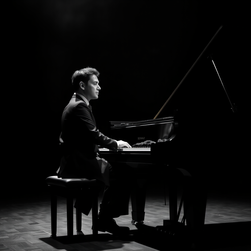 Danny Hall at the piano