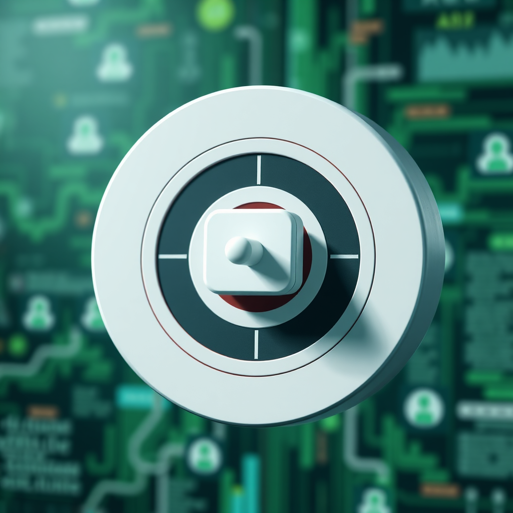 A stylized image depicting a target with a push notification icon hitting the bullseye. The background should be an abstract representation of data streams and customer profiles. The color palette should be focused, with greens and blues dominating. Style: clean, minimalist, and impactful. 4K resolution, high quality.