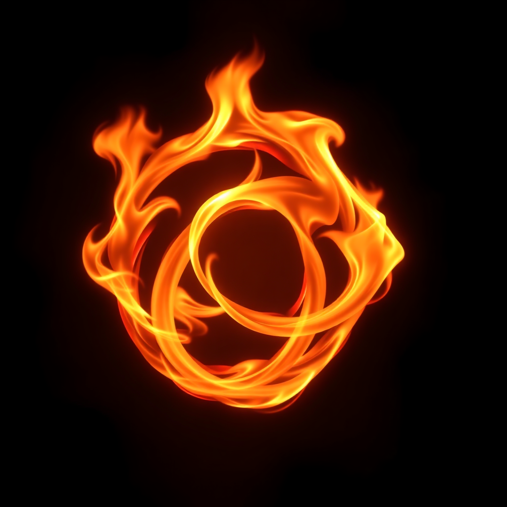 Create a photorealistic and symbolic representation of the Holy Trinity. Imagine three interconnected flames, each representing a different aspect of God: Father, Son, and Holy Spirit. The flames are swirling and dancing, creating a sense of dynamic energy and unity. The color palette should be warm and vibrant, with reds, oranges, and yellows dominating the scene. Focus on the texture of the flames, the light they emit, and the space between them. The background should be dark and mysterious, emphasizing the infinite nature of God. The camera angle should be a close-up shot, emphasizing the details of the flames. Render in 8K resolution for hyperrealistic detail and a sense of awe.