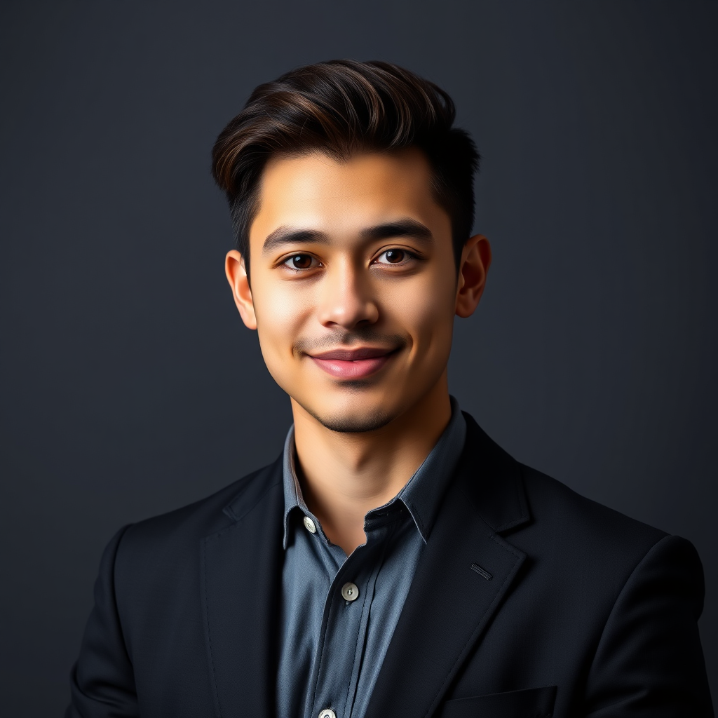 Professional headshot of a young entrepreneur