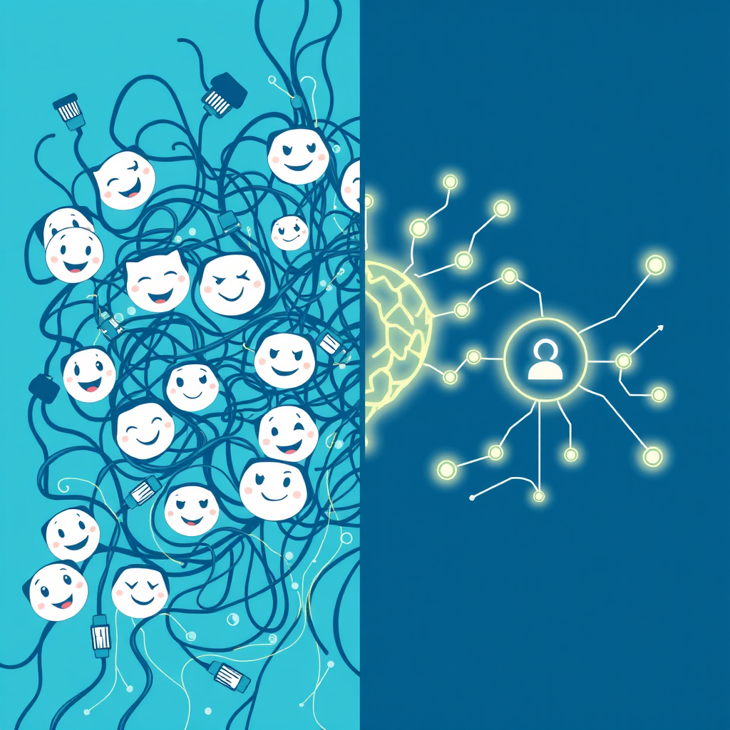 Comparison of traditional vs AI customer service