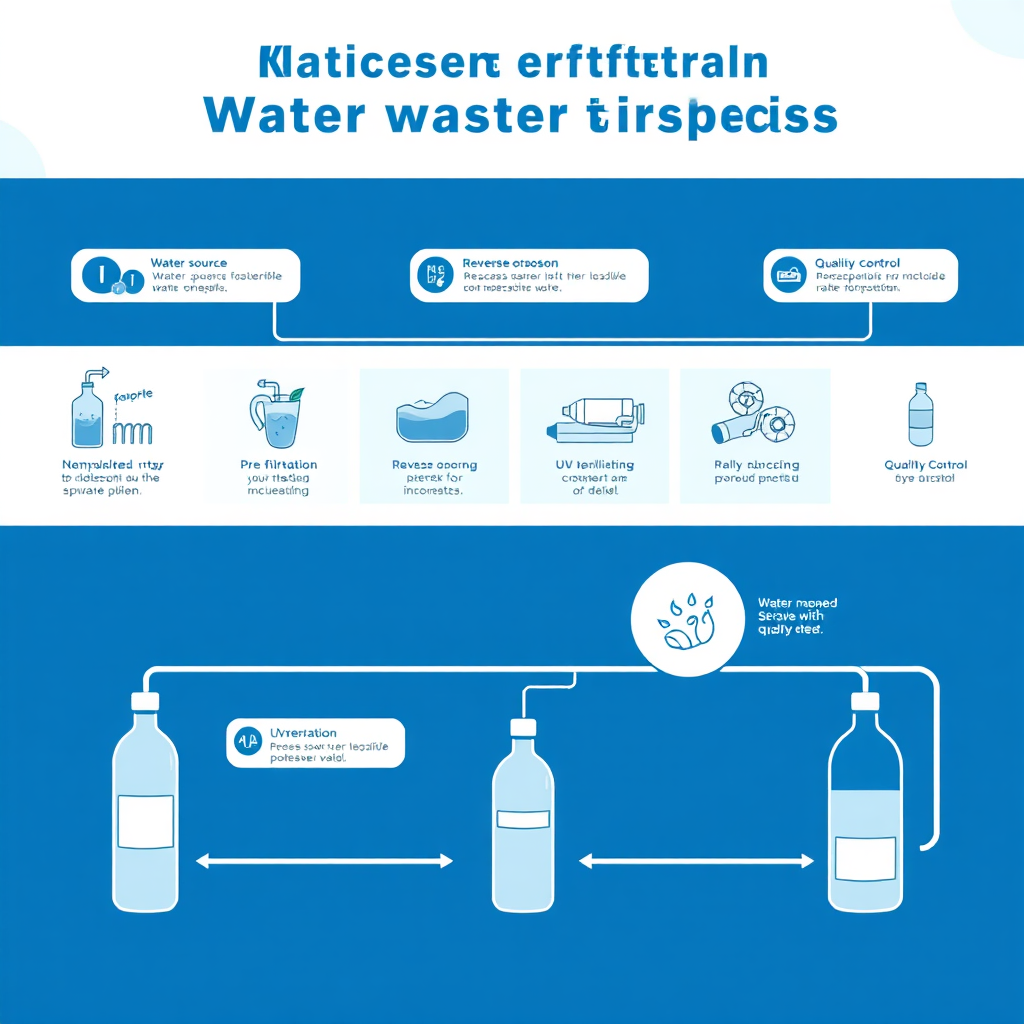 Create a photorealistic image of a quality control technician in a clean, modern laboratory, inspecting a sample of Kezia water. The technician should be wearing a lab coat and gloves, and using advanced testing equipment. The lighting should be bright and sterile. The color palette should be dominated by whites and blues. Use a medium shot to capture the technician's focused expression and the details of the equipment. The style should be professional and scientific, conveying a sense of trust and reliability. Technical specs: 4K resolution, high quality, focus on detail and accuracy.