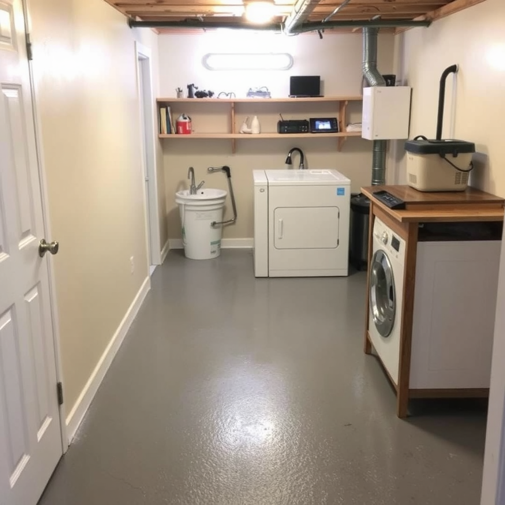 Basement and utility room coatings example