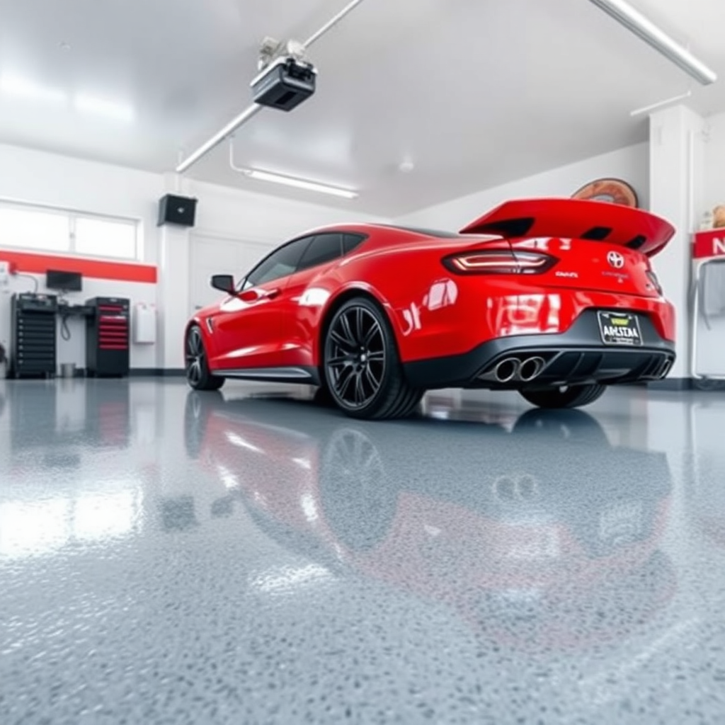 Polyaspartic floor coating example