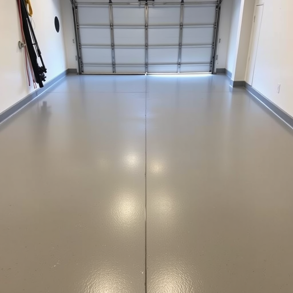 Resurfaced garage floor example