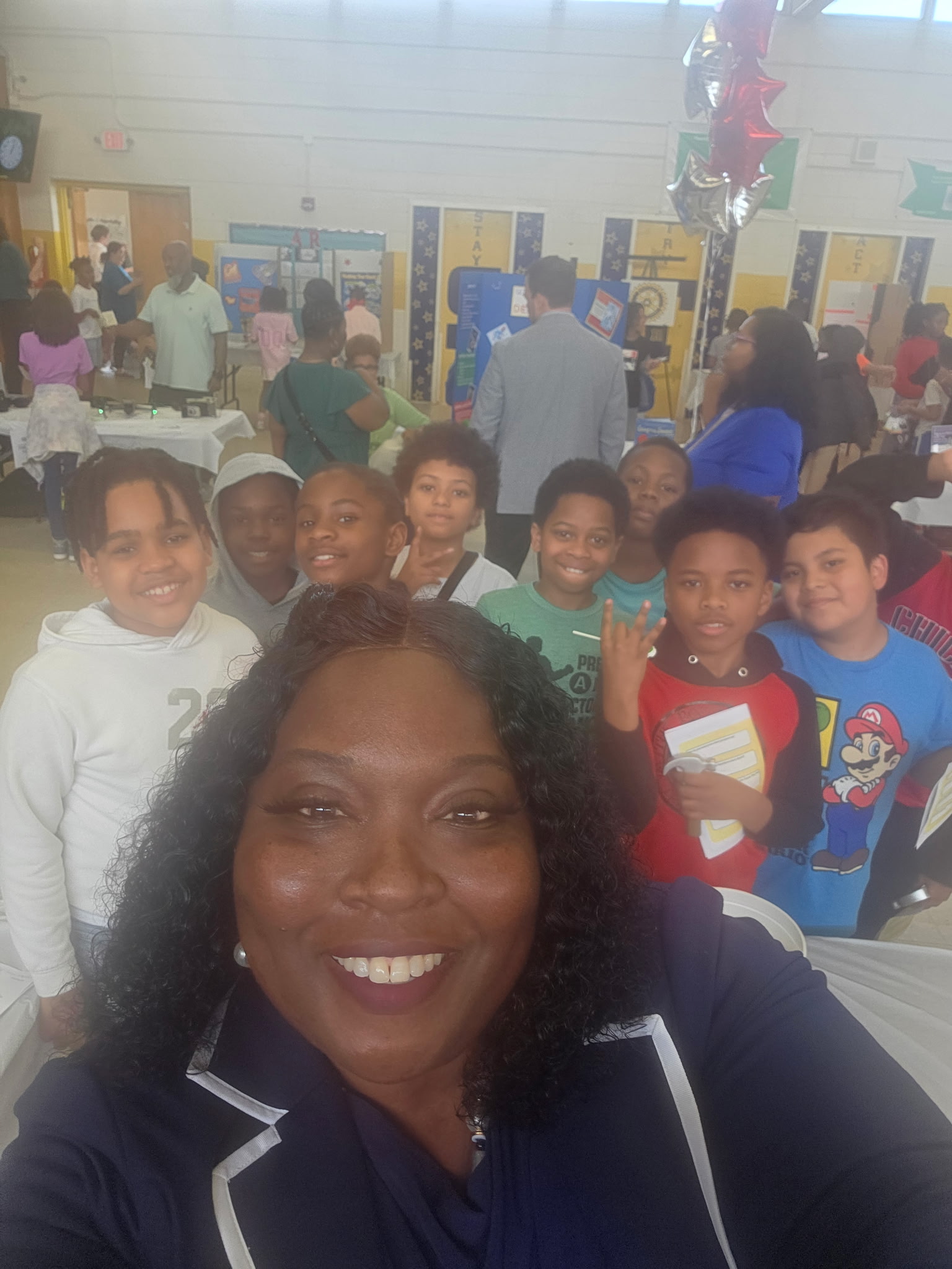 Robyn Chadwick visiting a Pre-K classroom