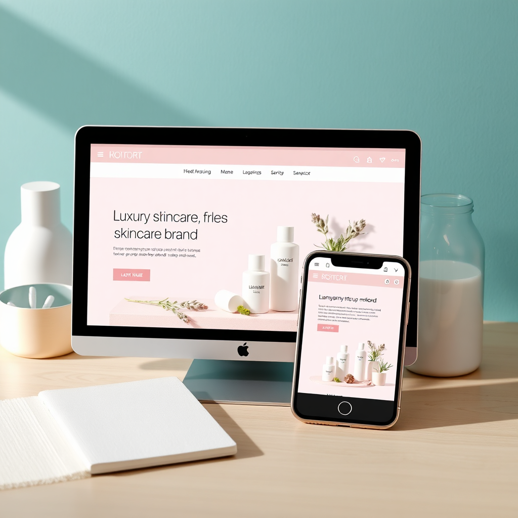 Bloom skincare brand website design