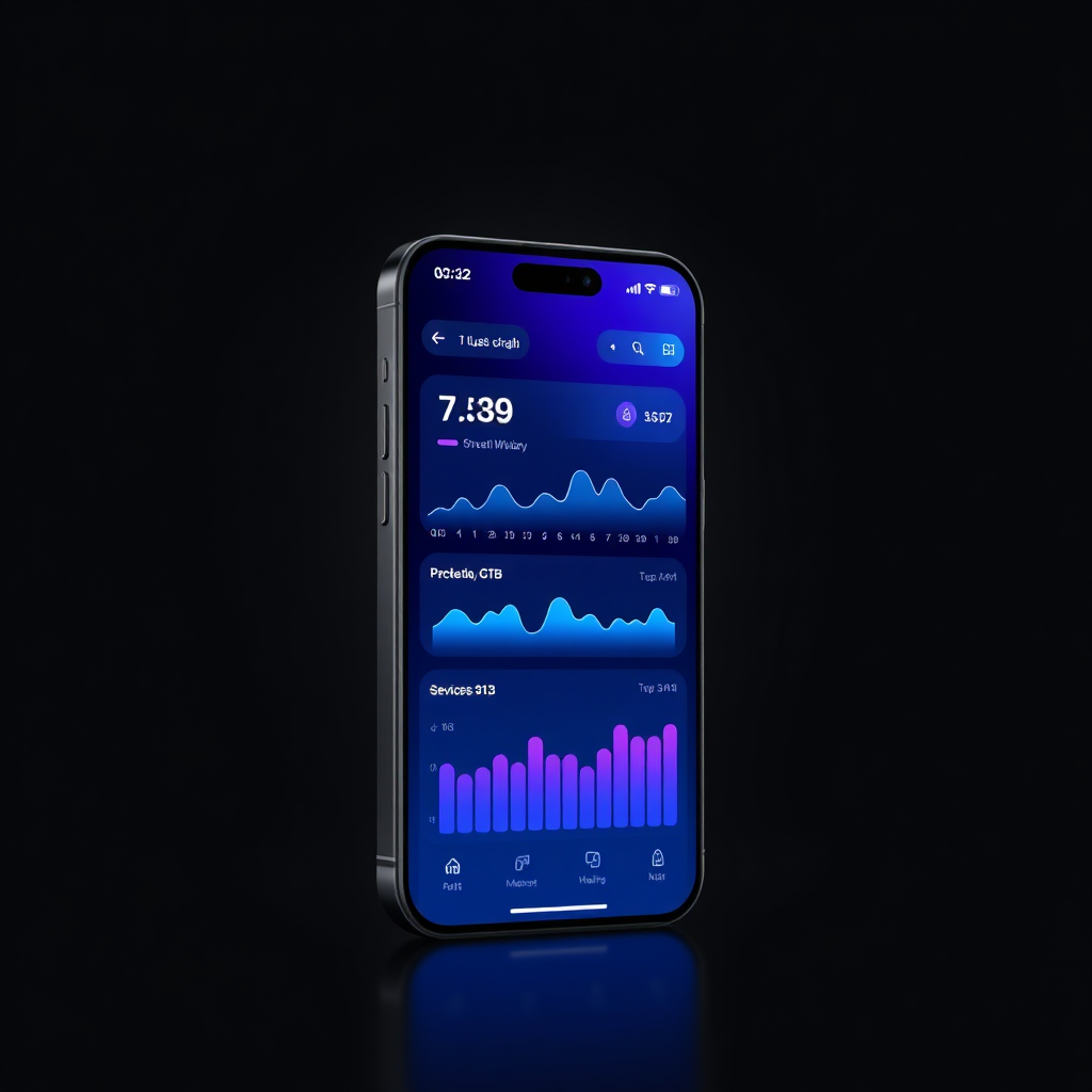 Wave fintech app design